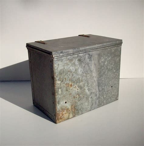 heavy metal box small hinged|galvanized boxes with hinged lids.